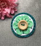 Embroidered Retro Folk Art Flower Felt Brooch SECONDS SUNDAY - Image 2