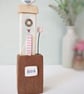 Tall Wooden Sea Hut with Clay Flower and Seagull 'Sea'