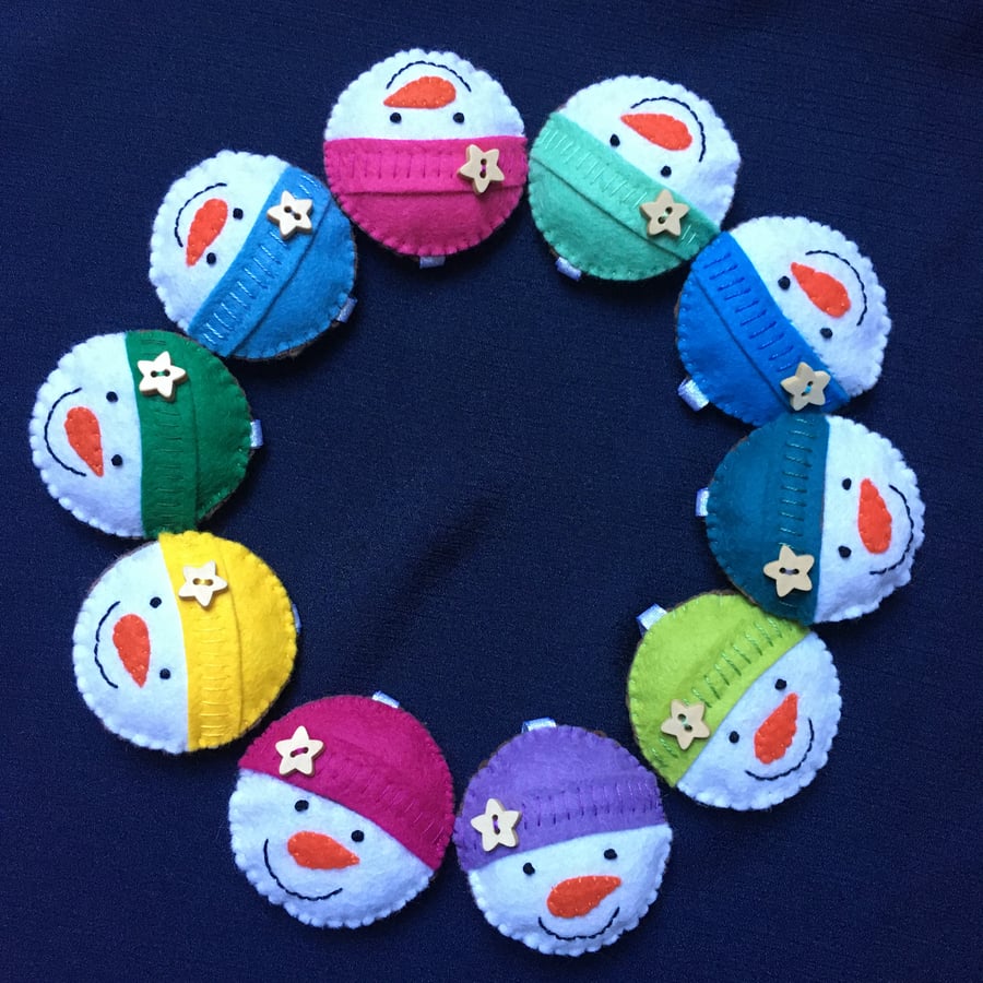 Felt Snowman Hanging Christmas Decoration