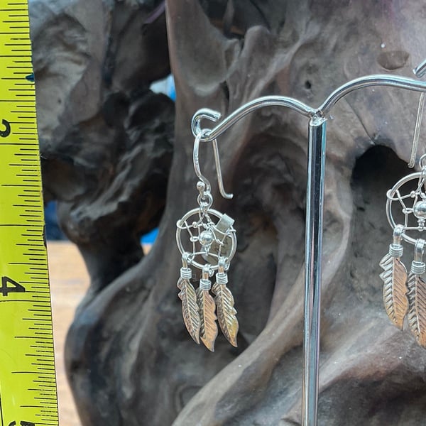Sterling Silver dreamcatcher earrings