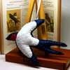 Felt Swallow decoration, hand sewn ornament. 