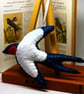 Felt Swallow decoration, hand sewn ornament. 