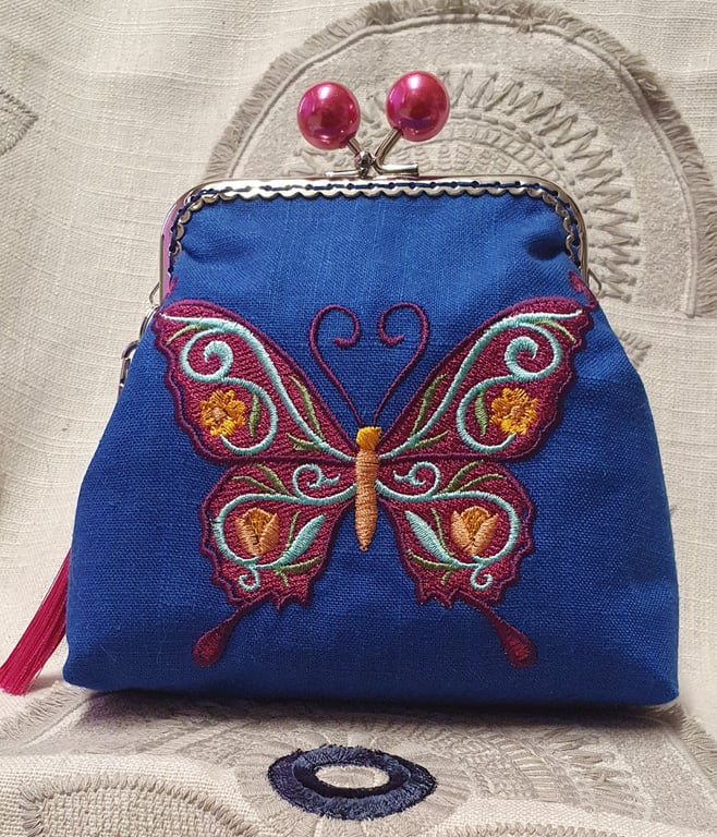 The Jacobean Butterfly  Purse