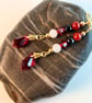 Swarovski Ruby Red Teardrop Earrings - Handmade In Devon - Image 3