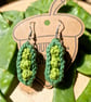 Pea pod earrings, Jewellery gift for gardener, Green jewellery, Vegetable theme - Image 4