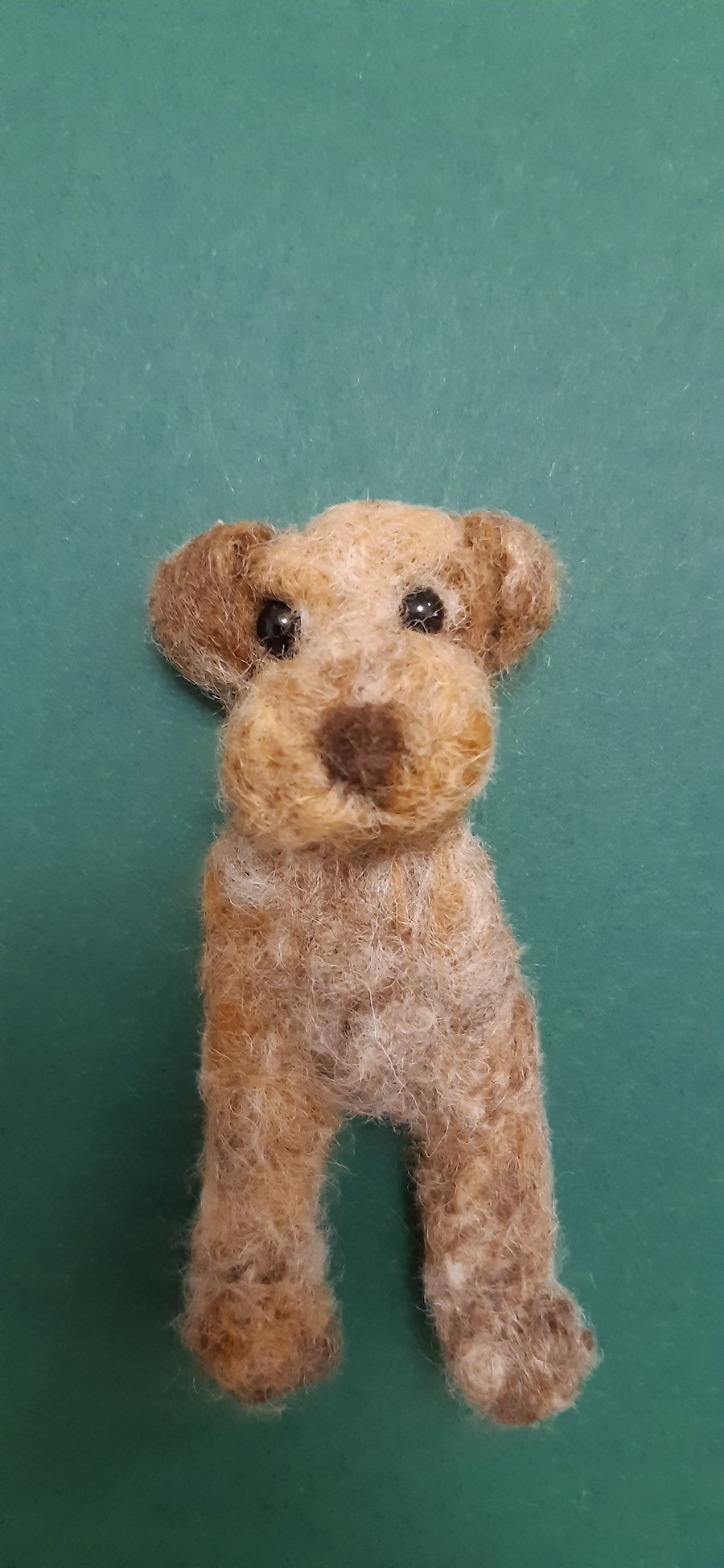 Terrier handmade puppy dog brooch