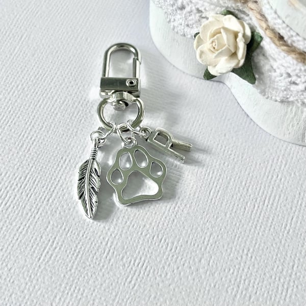 Pet Sympathy Keyring, Pet Memorial Gift, Dog Loss Gift, Cat Loss Gift, Pet loss 