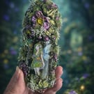 Fairy Diorama in small glass sealed Jars OOAK Handcrafted