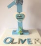 Personalized 1st Birthday Plaque: Wooden Number Keepsake, Rabbit Decor - Image 2