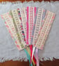 Bookmark - vintage drawn thread work blue, red and white - Image 5