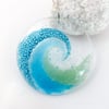 Fused Glass Coastal Hanging - Handmade Glass Suncatcher