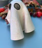 Handmade cute ghost with teddy bear, spooky Halloween decor, autumn colours - Image 3