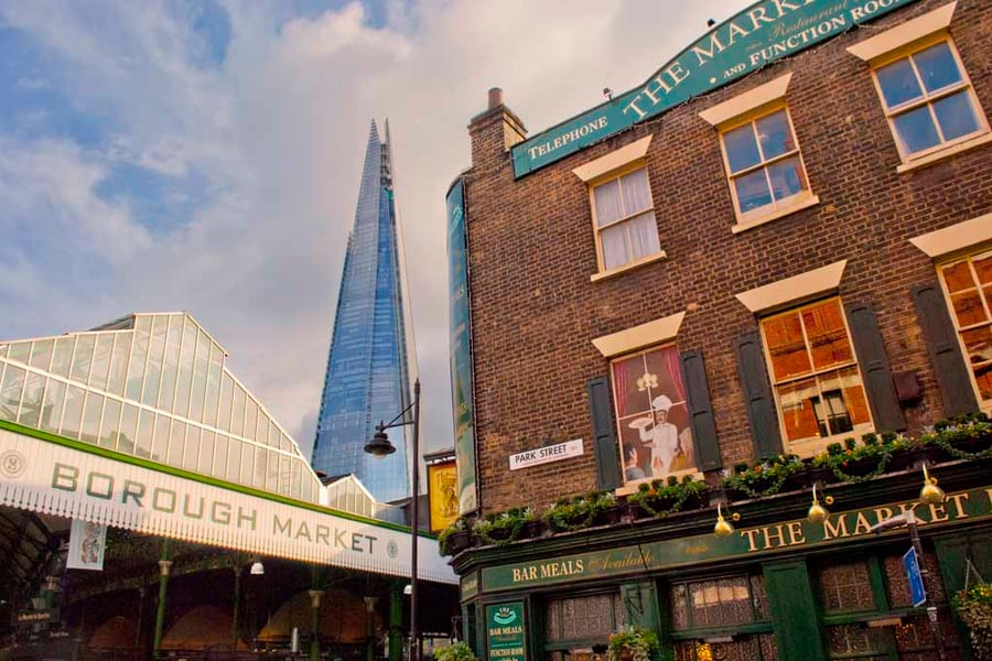 Borough Market The Shard London UK 18"x12" Print