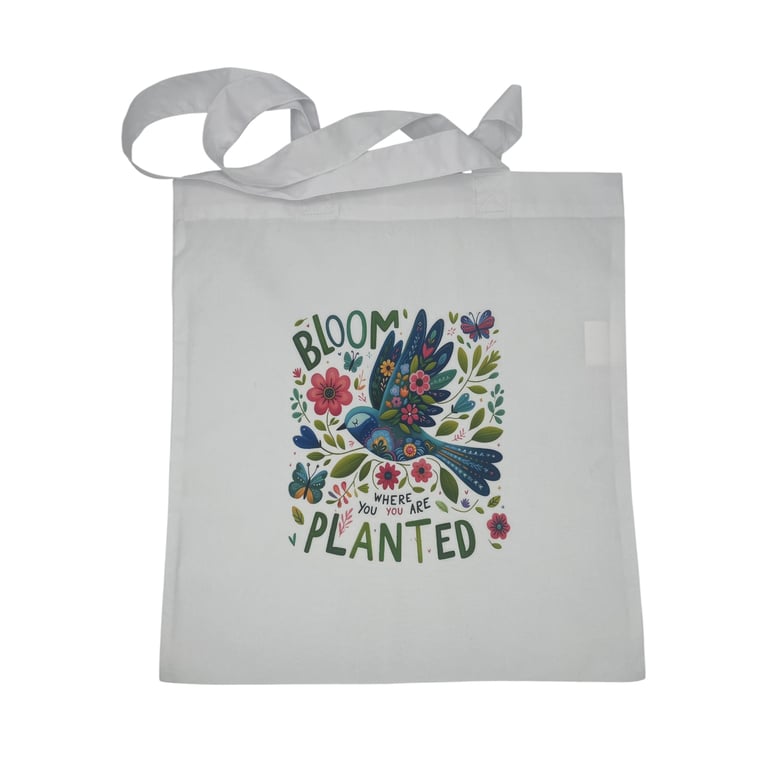 Floral Bird Tote Bag