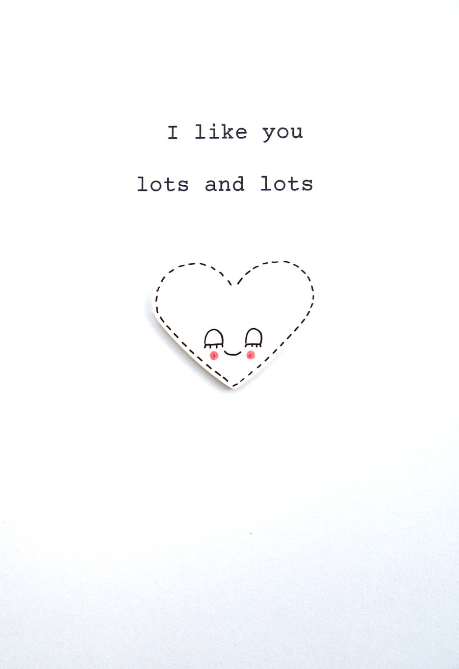 love card - i like you lots and lots 
