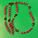 Handmade necklace Beaded Necklace Hearts