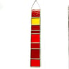 Stained Glass Strip Suncatcher - Handmade Hanging Decoration - Red Orange Yellow