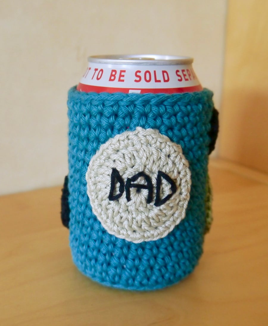 Dad Beer Can Cosy, Gift for Dad, Father's Day Present 