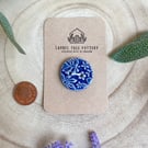 Decorative 28mm Blue Ceramic Button