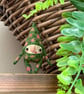 Floral Gnome Miniature Spun Cotton Art Doll - Image 1
