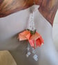 handmade statement earrings, lightweight, flower earrings for summer occasions