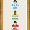 George Best Poster - Manchester United Shirt - Football Art - A3
