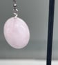 Rose Quartz simple dropper earrings - Image 2