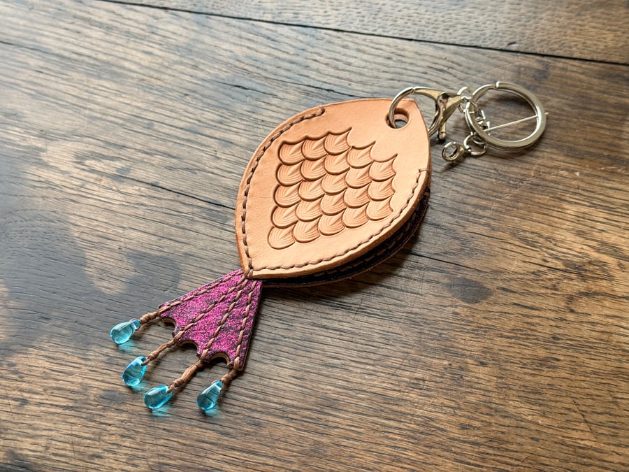 Fish Pouch Keyring Bag Charm