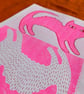 Two Cats, 2-colour risograph print - Image 2