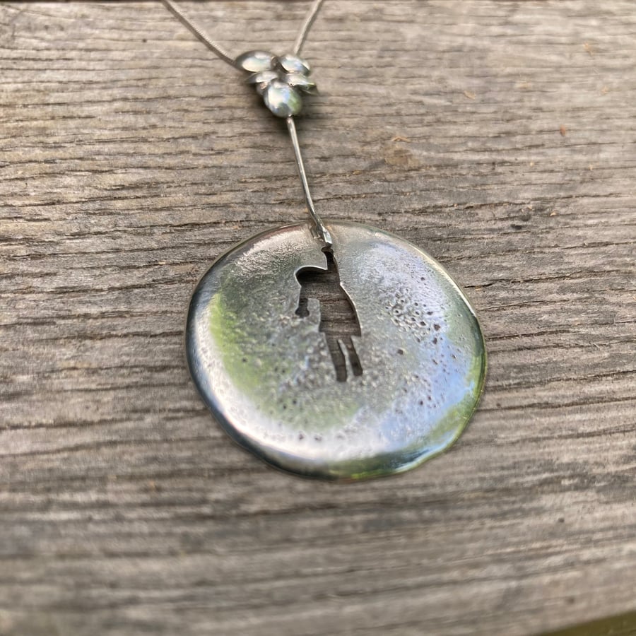 Flying high sterling silver pendant