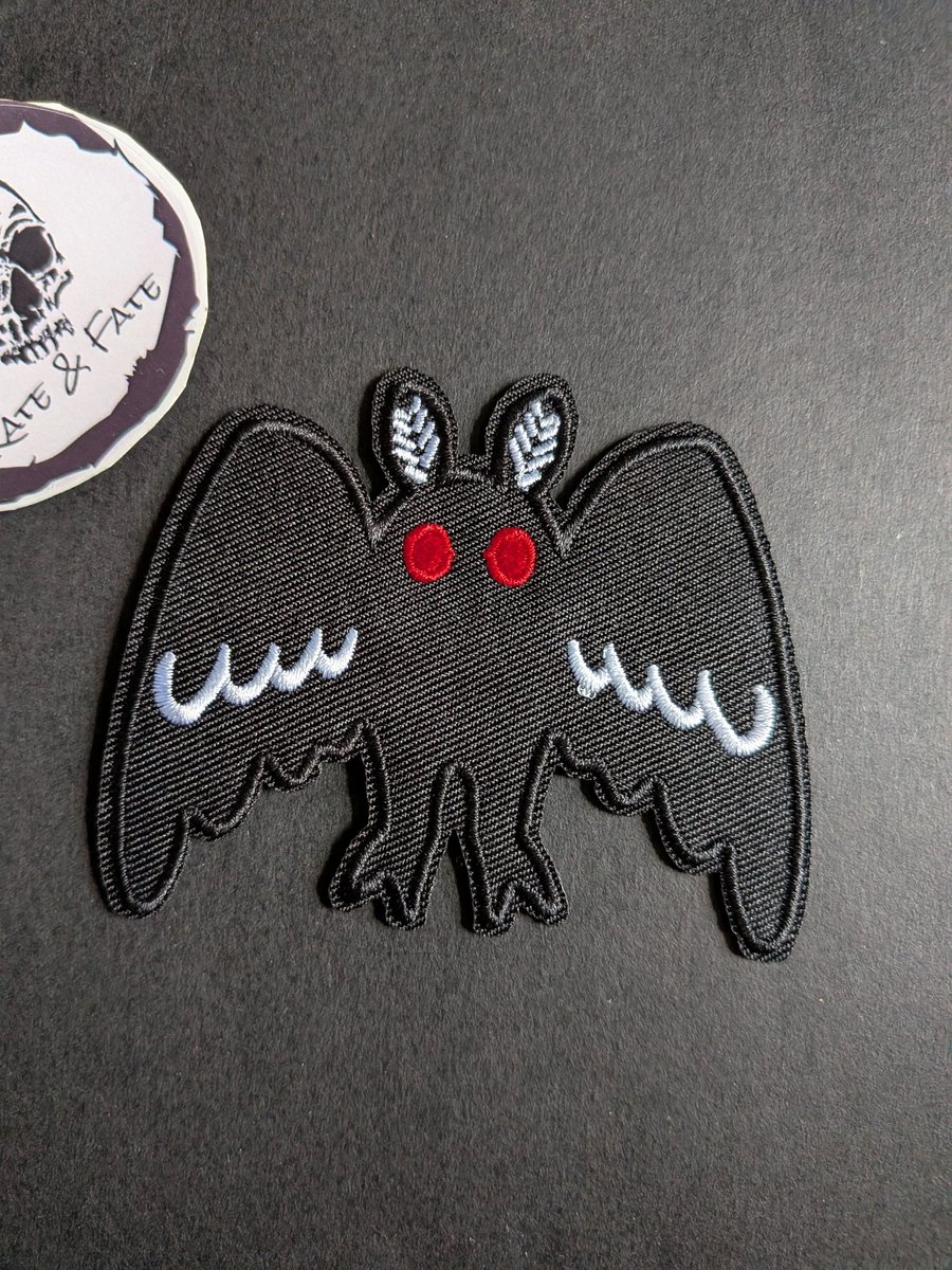 Mothman - Embroidered Iron on Patch