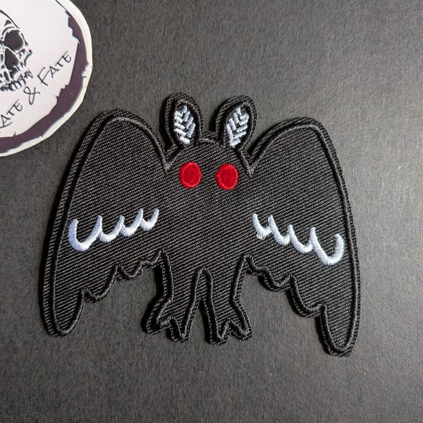 Mothman - Embroidered Iron on Patch