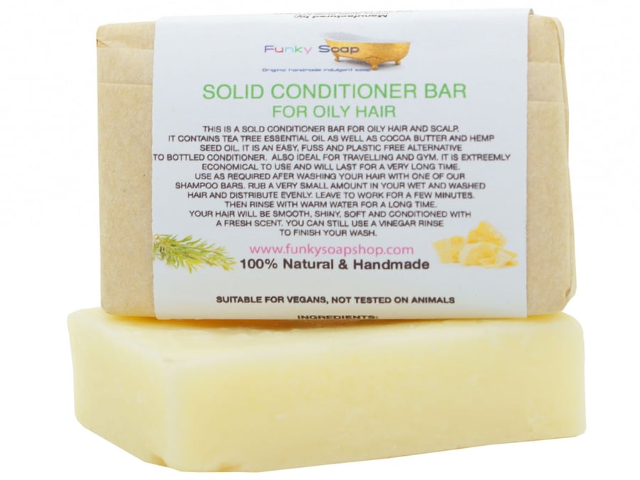 Solid Conditioner Bar for Oily Hair, 95g 