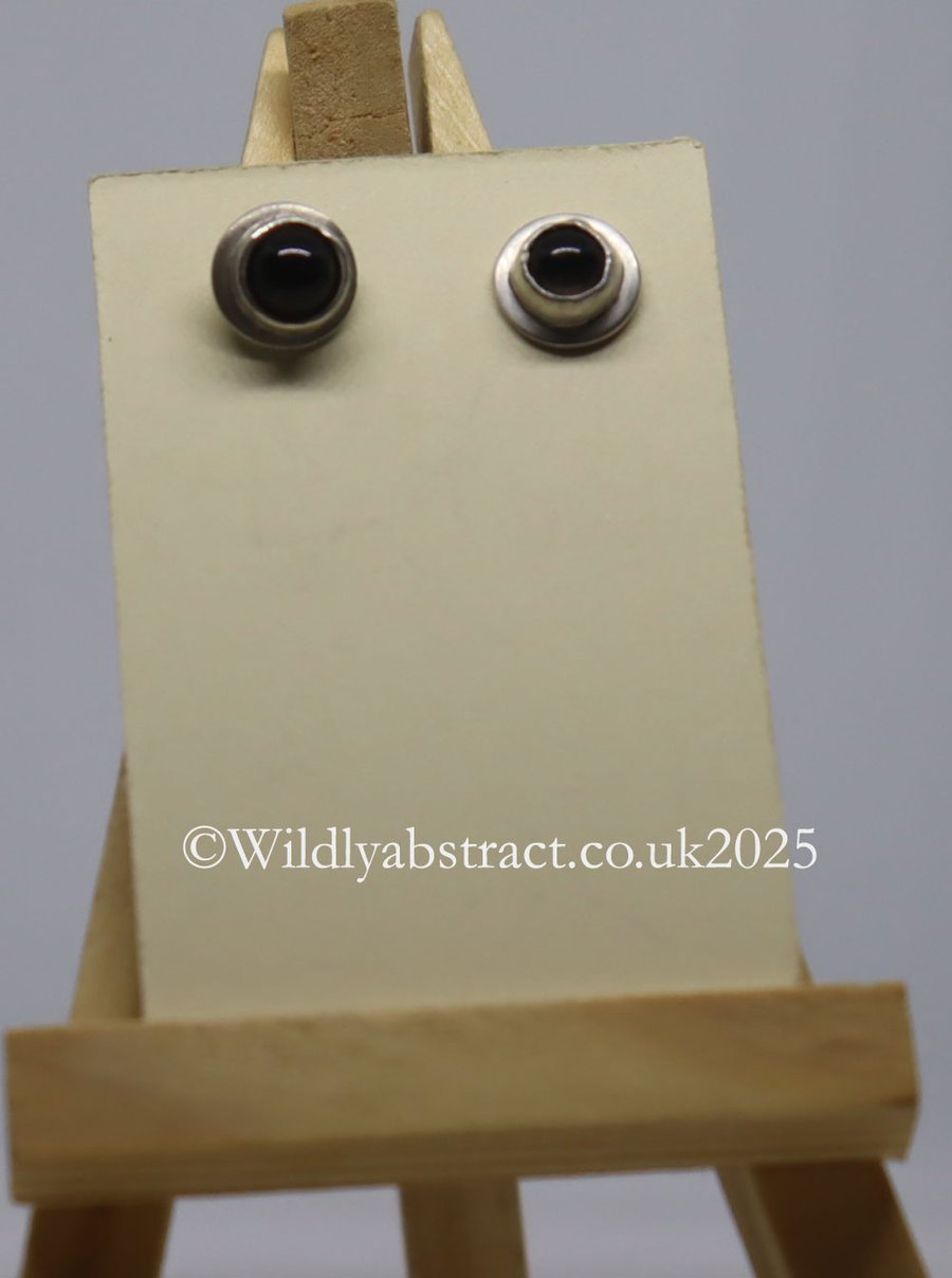 Smoky quartz stud earrings