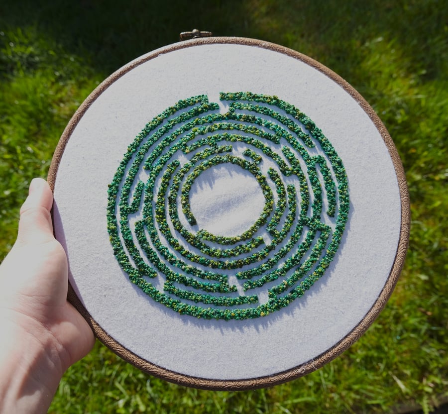 Embroidery Hoop Maze 