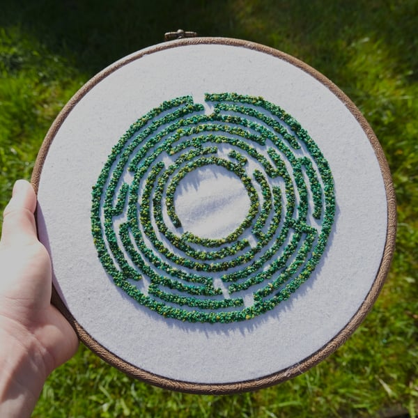 Embroidery Hoop Maze 