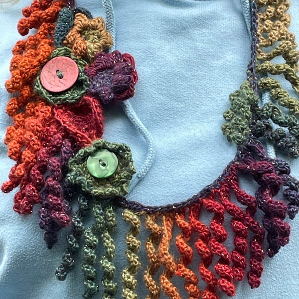 Bright Crochet Necklace