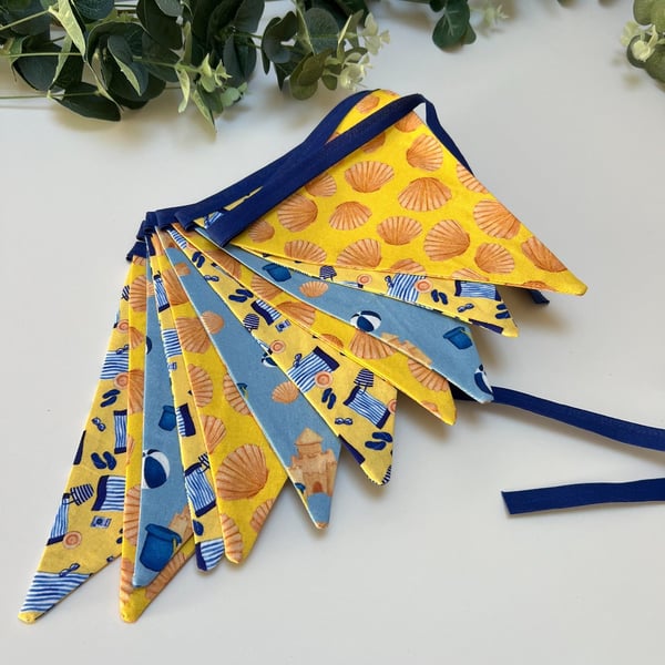 Handmade Floral Fabric Bunting: The Seaside, Home Decor