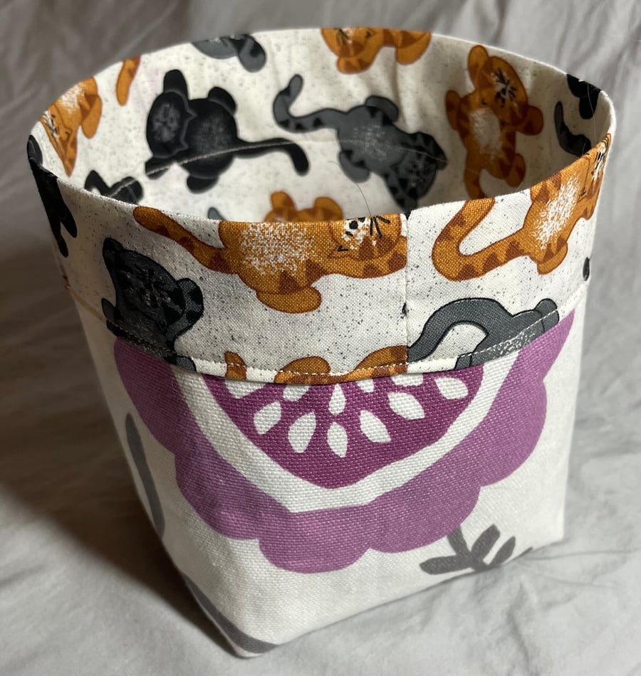 Small fabric storage tub