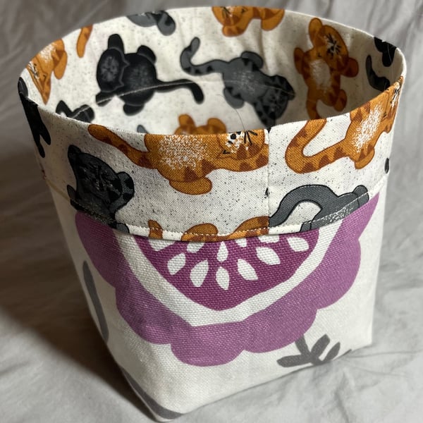 Small fabric storage tub