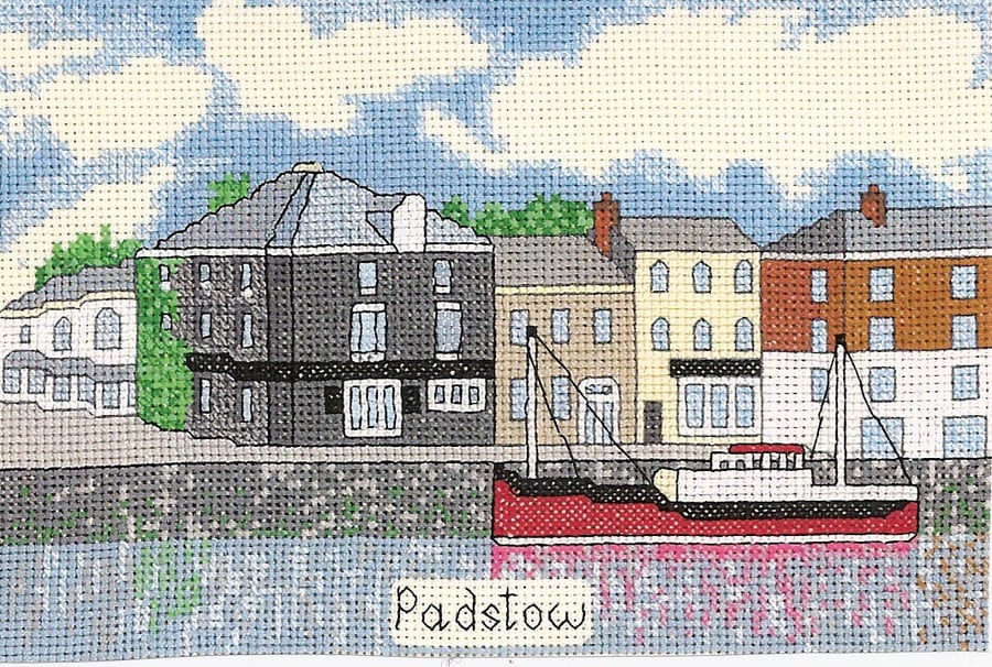 Padstow in Cornwall cross stitch kit