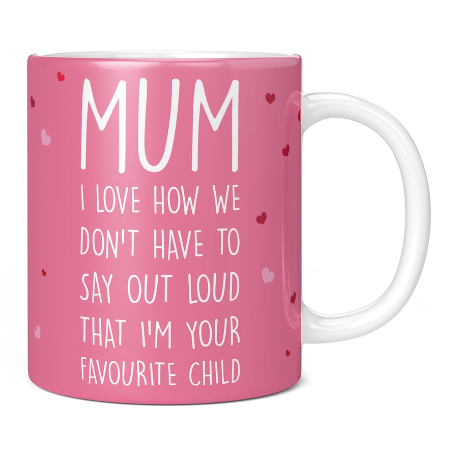 Mums Favourite Child Mothers Day Novelty Mug Gift Present Idea Coffee Cup Mom Mo