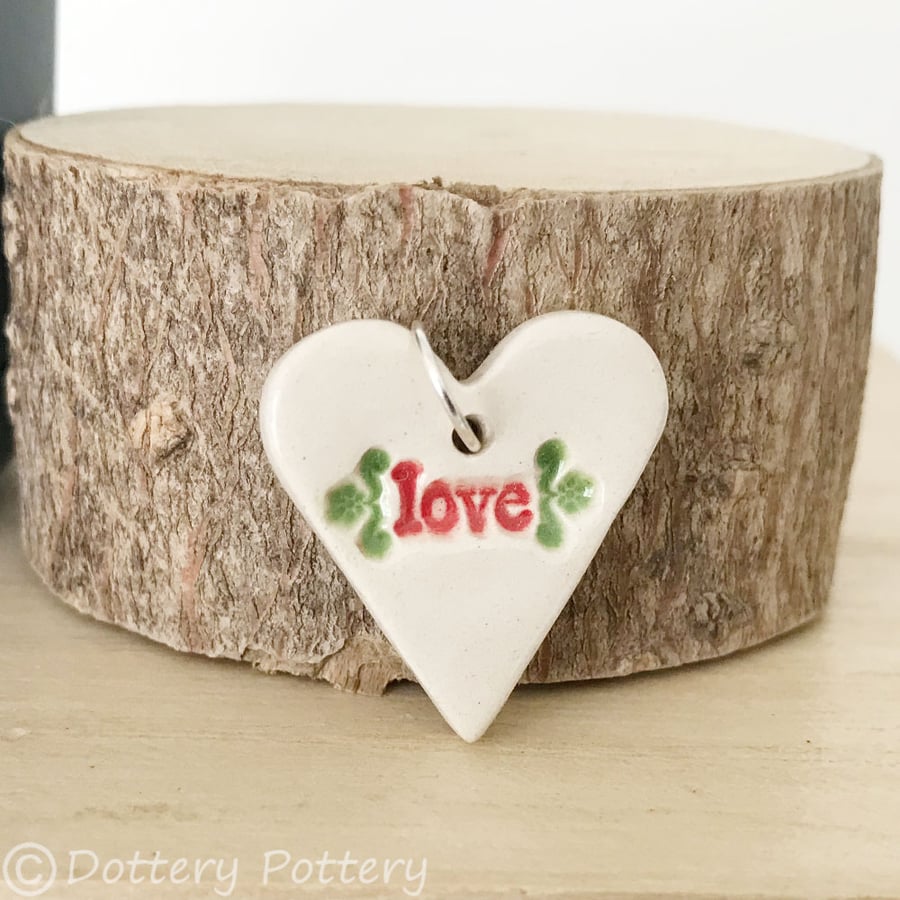 Ceramic Love Pendant