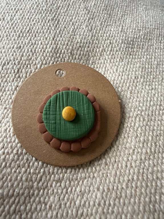 LOTR inspired polymer clay door pin badge 