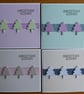 Set of 4 Polka Dot Christmas Tree Cards - Pastels - Image 1