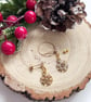 Snowflake Diamanté Drop Stud Christmas Earrings - Image 6