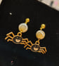 Gold Plated Spider Stud earrings - Image 2