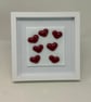 Framed Fused Glass Hearts