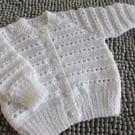 16"  Round Neck Eyelet Cardigan