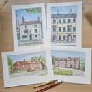 Jane Austen's Places BUNDLE OFFER.  Hand Signed Giclee Prints